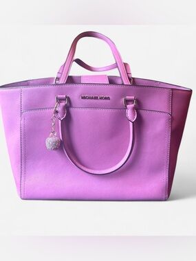 Michael Kors Emmy Large Double Handle Tote in Tulip color